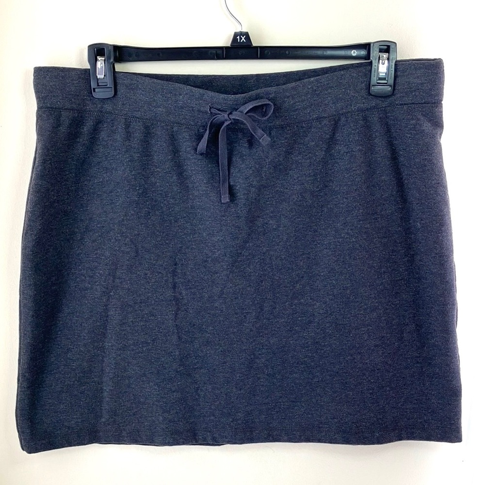 J. Jill Dark grey heather knit short skirt size 14
